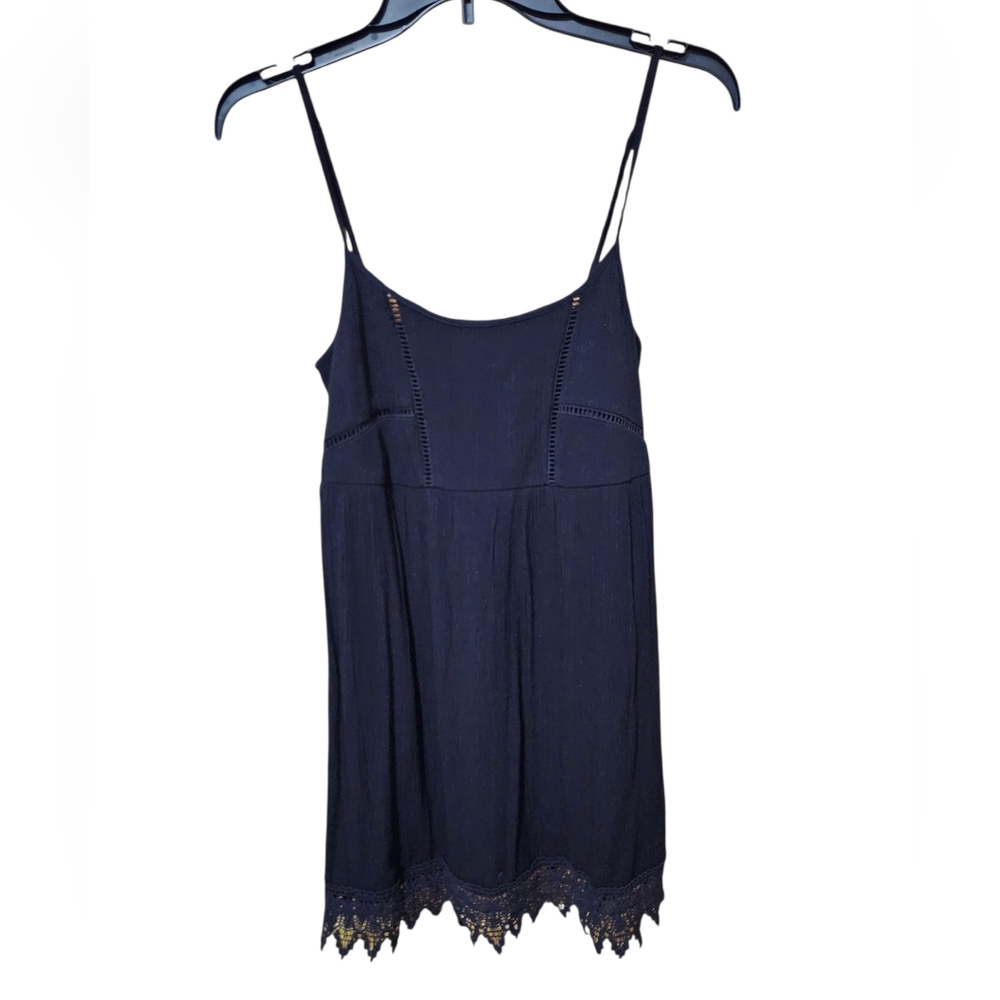 Socialite Cami Dress Lace Trim Spaghetti Straps XS